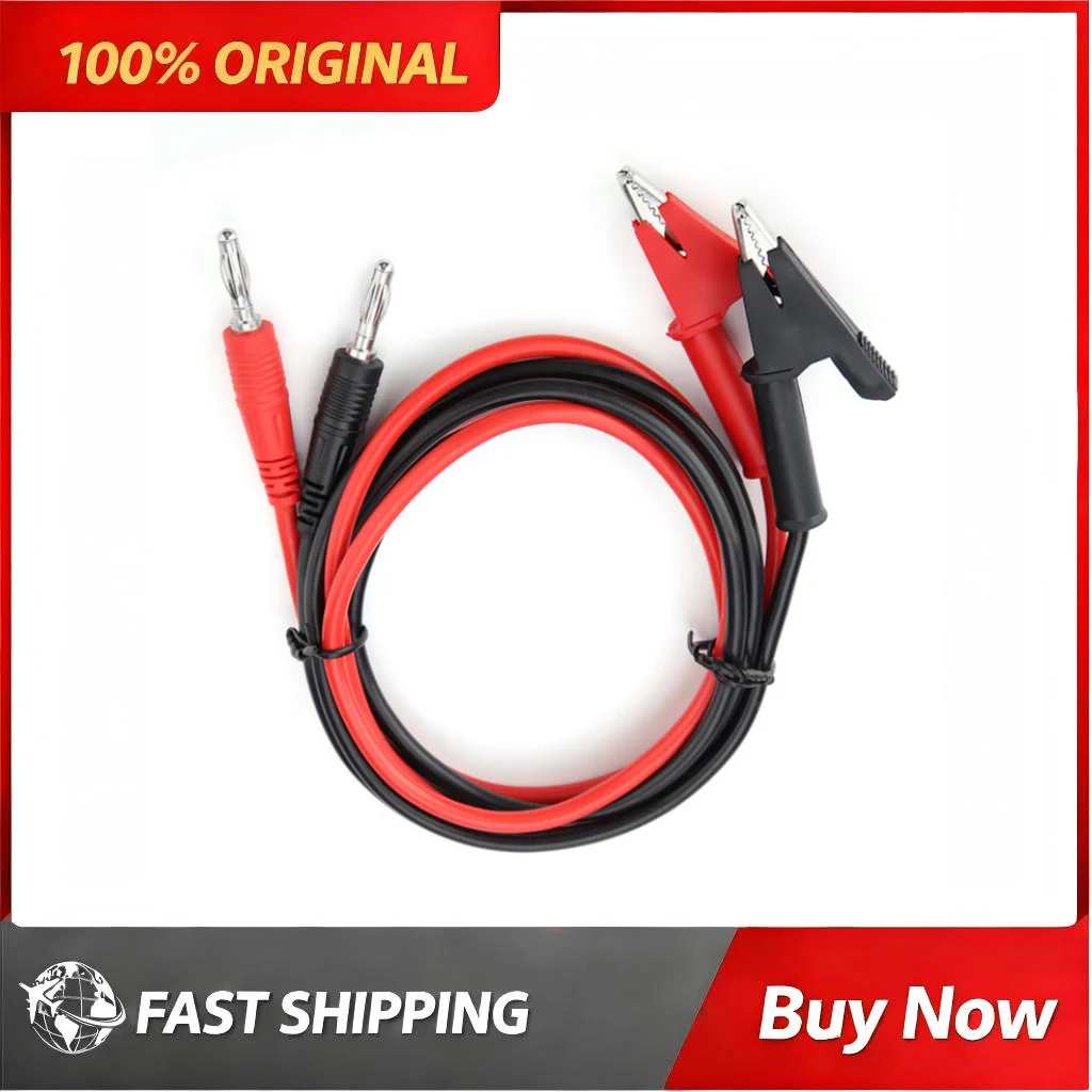 4mm Banana Plug Alligator Clip Test Lead Silicone Sheath Electrical Industrial Circuit Checking Electronic Experimental Testing
