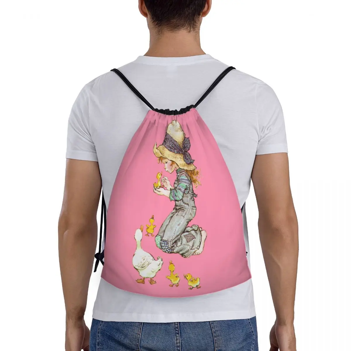 

Sarah Kay Girl Backpacks Multi-function Portable Drawstring Bags Sports Bag Book Bags For Travel Students