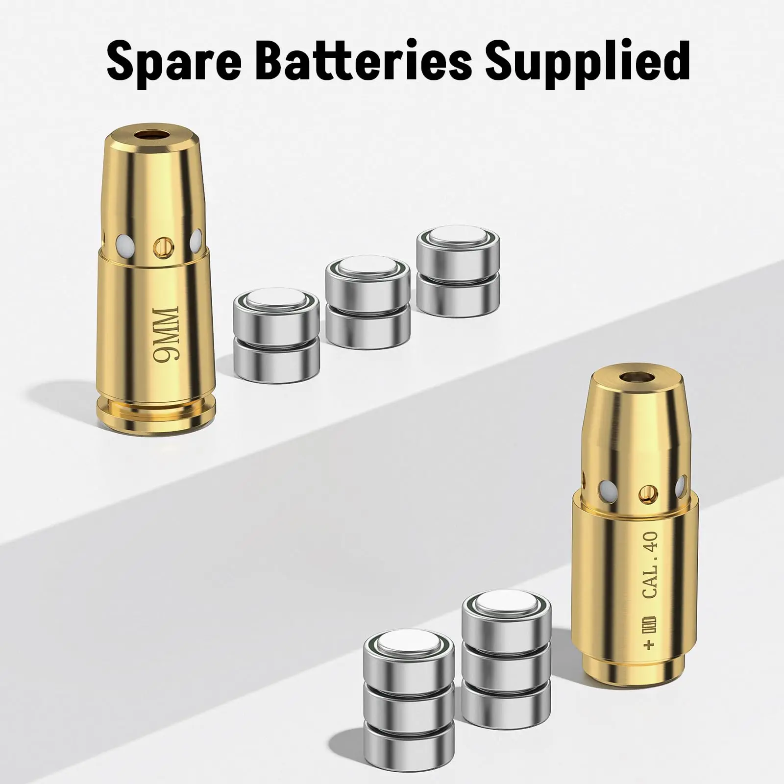 

Airsoft Red Laser Bore Sight Red Dot Boresighters Sighting Kit 9MM/.40 cal with 12 Batteries Pistol Handgun Hunting