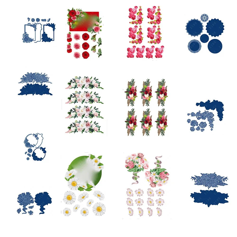 

Rose Botanicals Gloriana Doily Plume Metal Cutting Dies for Diy Scrapbooking Photo Album Decorative Embossing Diy Paper Cards