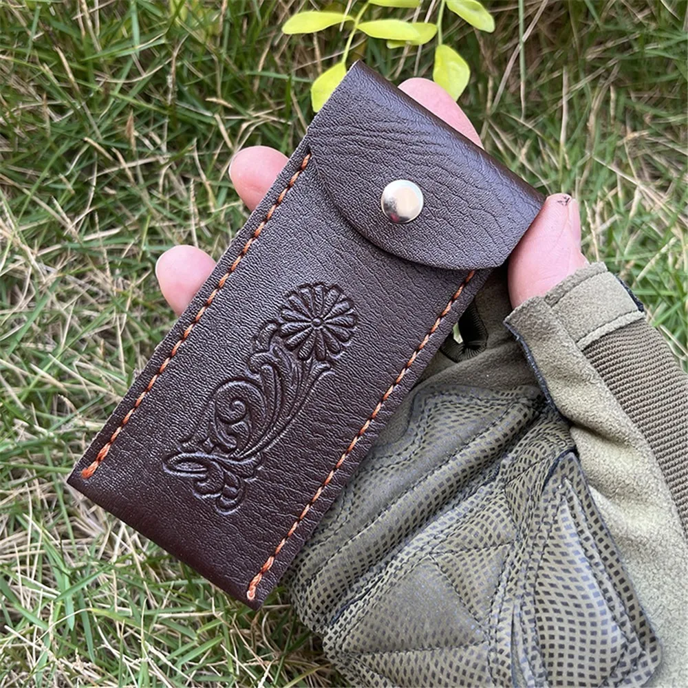 PU Leather General Tool Storage Bag 14.5cm Outdoor Camping Portable Carrying Tool Bag for Folding Knife / Pliers / Opener