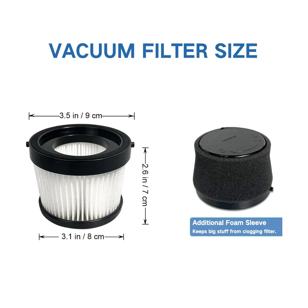 DCV5011H Replacement Filters For DEWALT/Makita/Milwaukee Cordless Handheld Vacuum Cleaner Washable Filter