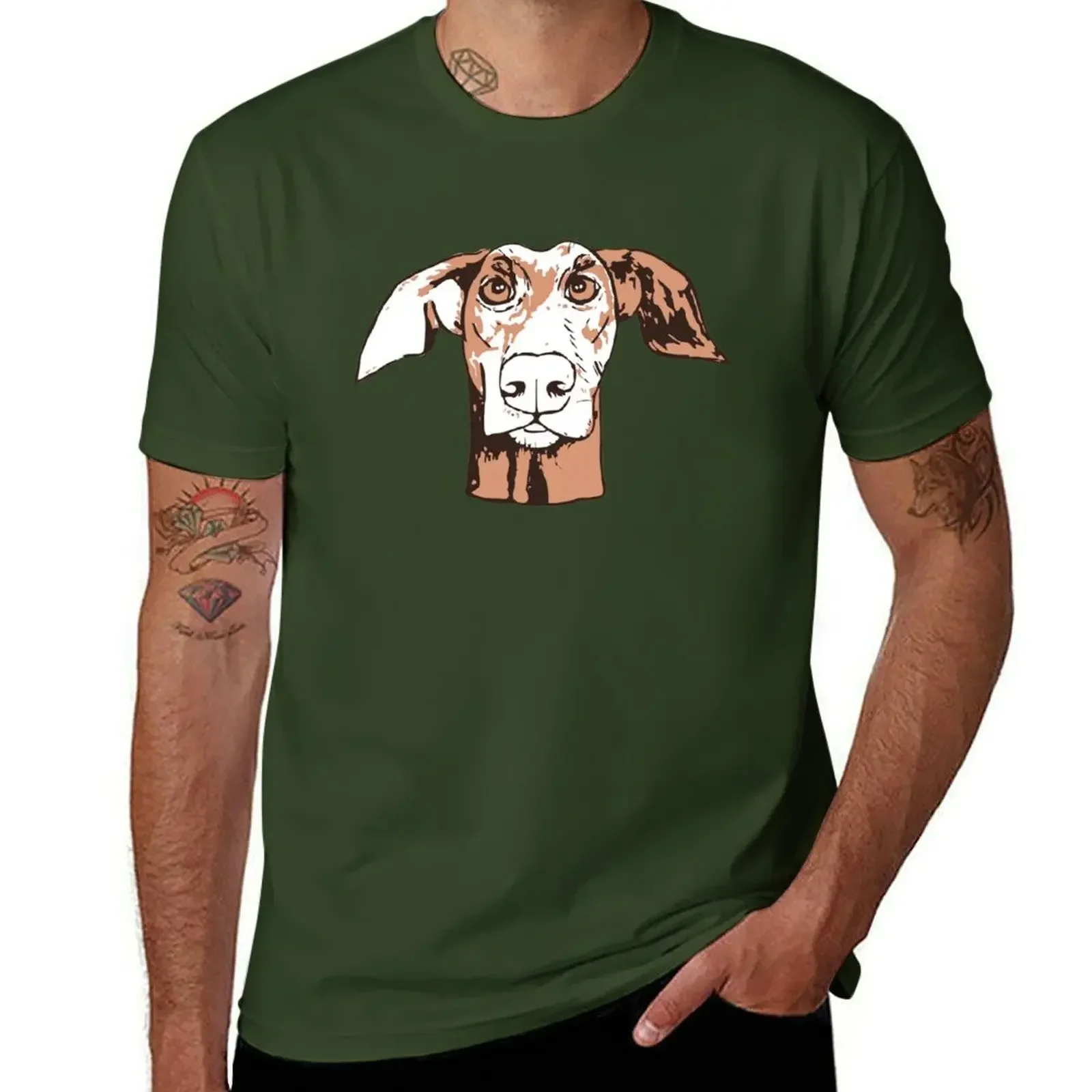 Quirky doberman T-shirt for a boy oversized customs vintage clothes heavyweight t shirts for men