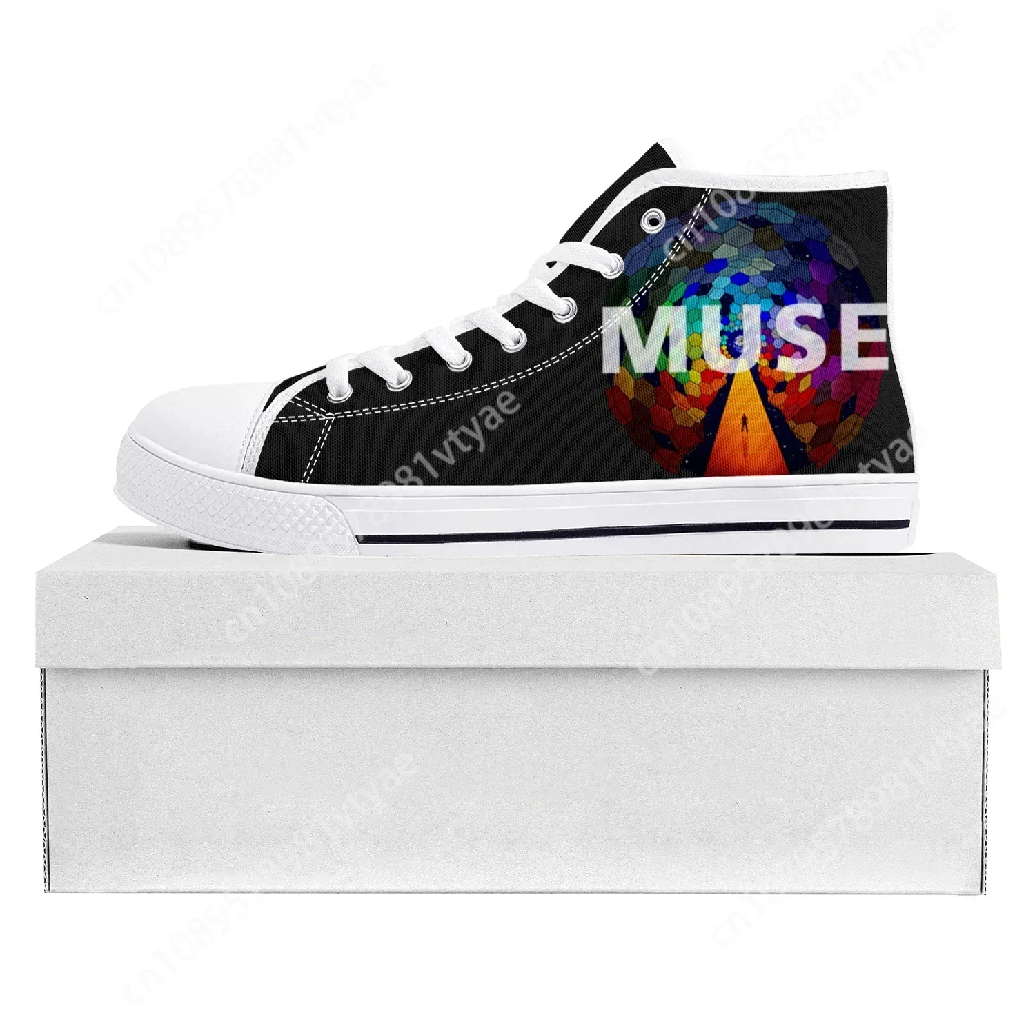 

Muse Rock Band England High Top High Quality Sneakers Mens Womens Teenager Canvas Sneaker Casual Couple Shoes Custom Shoe White