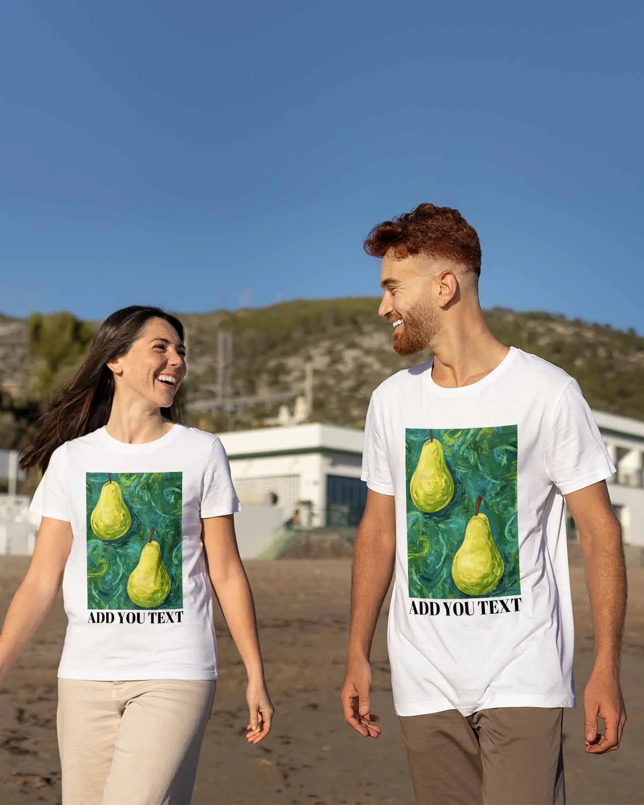 Pear Plants Couple T Shirt Lovers Short Sleeve O Neck Loose Tshirt Fashion Woman Man Tee Shirt