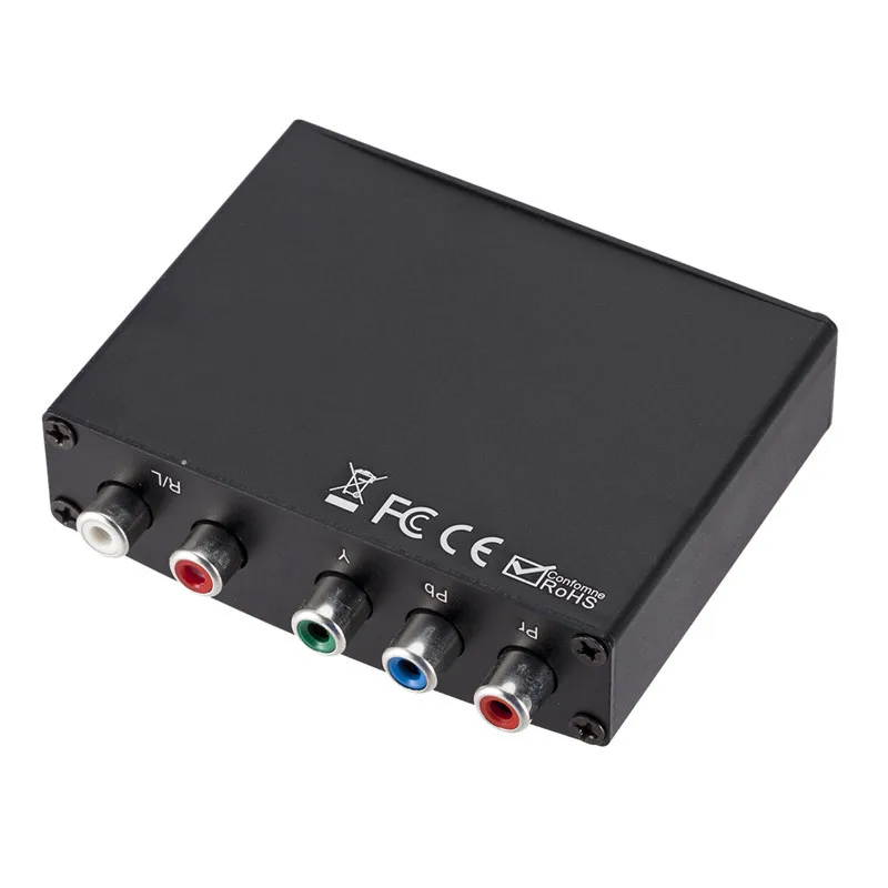 HD to YPBPR RGB R/L 5RCA Scart Component Converter Adapter Support 1080P Video Audio for DVD PSP Xbox 360 PS2 HDTV