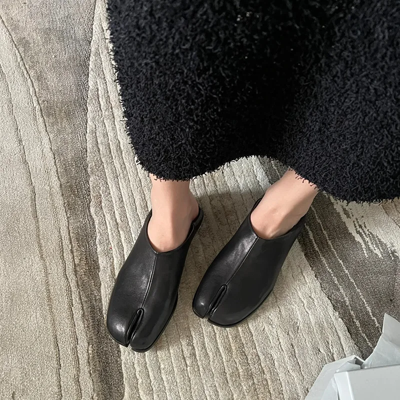 

Women Split Toe Slip on Loafers Pumps Shoes Occident Style Flats Silver Black 40 Comfortable Casual Loafers for Women