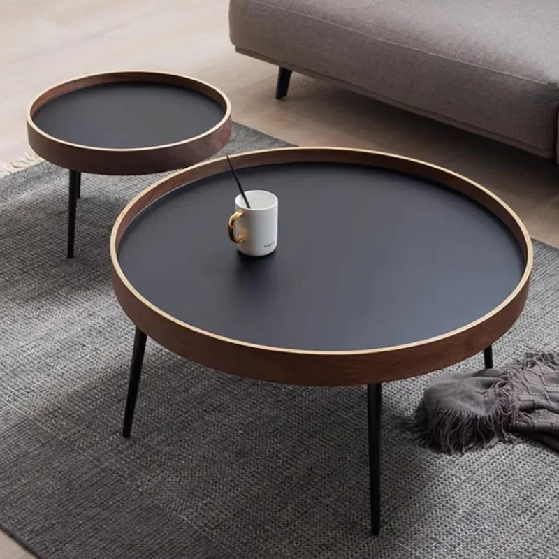 

Korea Cheap Nordic Side Table Wood Designer Round Designer Modern Coffee Table Living Room Minimalist Mesa Auxiliar Furniture