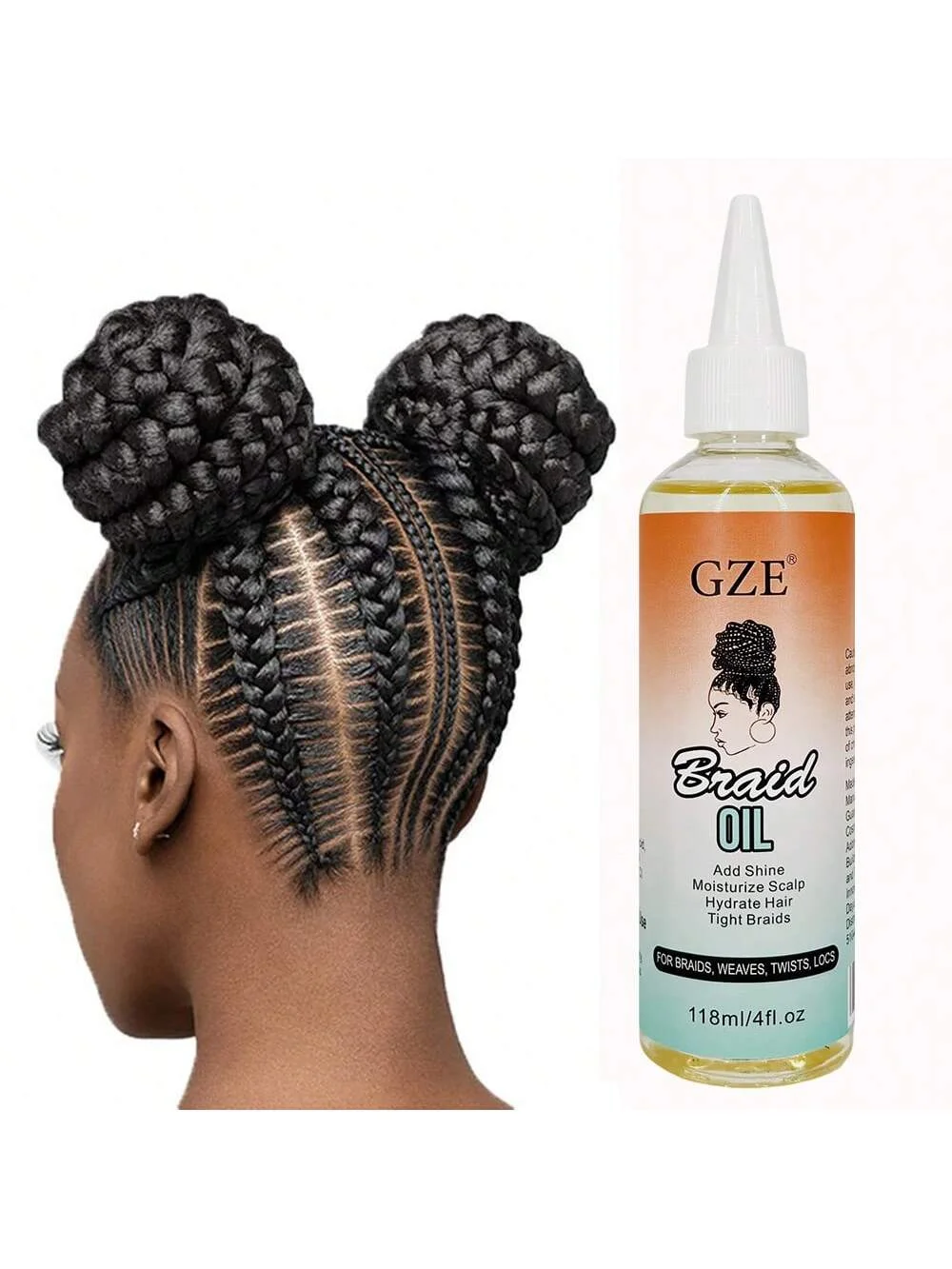 

Масло для косичек GZE для натуральных волос, успокаивающее увлажняющее кожу головы с кокосовым маслом, способствующее здоровых краев и блеска для косичек, локонов