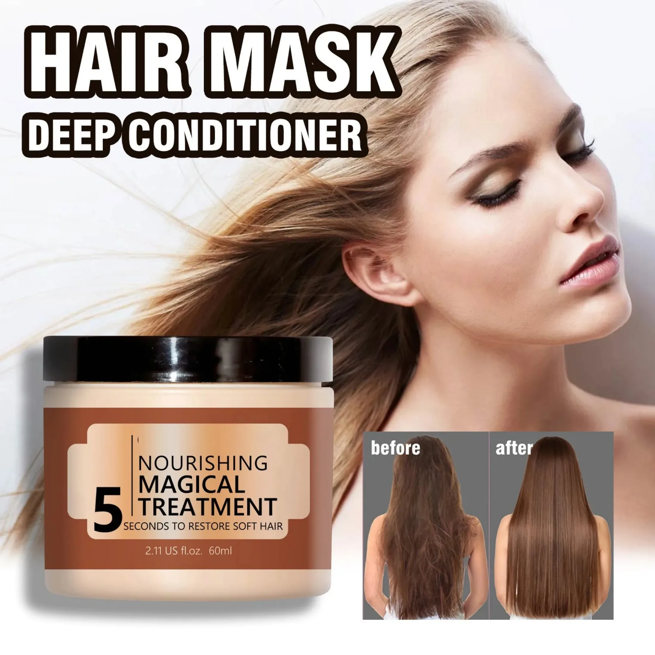 Nourishing Magical Hair Mask Advanced Molecular Hair Root Deep Conditioner for Dry Damaged Hair Valentines Day Gift Party Supply