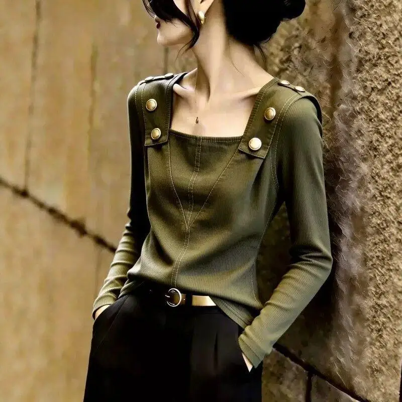 New Autumn 2026 Women Clothingkorean Style Design Fashion Versatile Tops Light Luxury Low-Key Exquisite Good-Looking Small Shirt