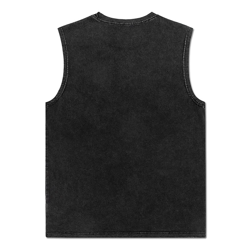 Vintage Tank Tops Rock Punk Heavy Mental Band T-Shirts Washed Retro Sleeveless Tee T-Shirt for Men