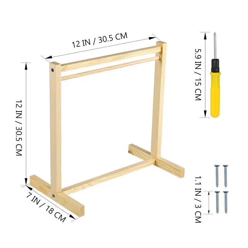 Wooden Dolls Clothes Holder Wooden Coat Holder Garment Holder Mini Clothes Hanging Rack Clothes Organizer