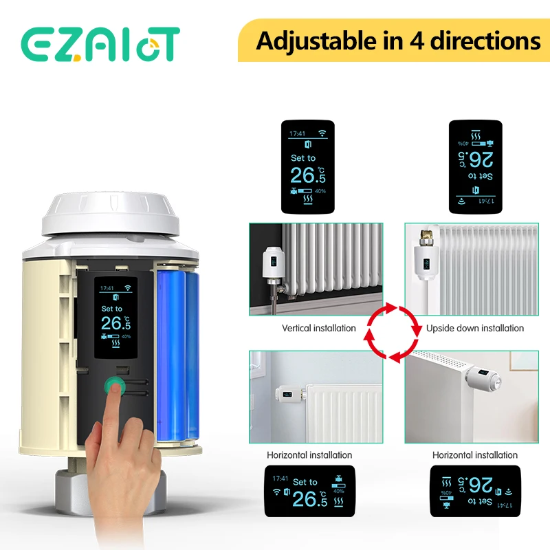 ZigBee TRV Tuya Radiator Actuator Valve Smart Programmable Remote Thermostat Temperature Heater Voice Control Alexa Google Home