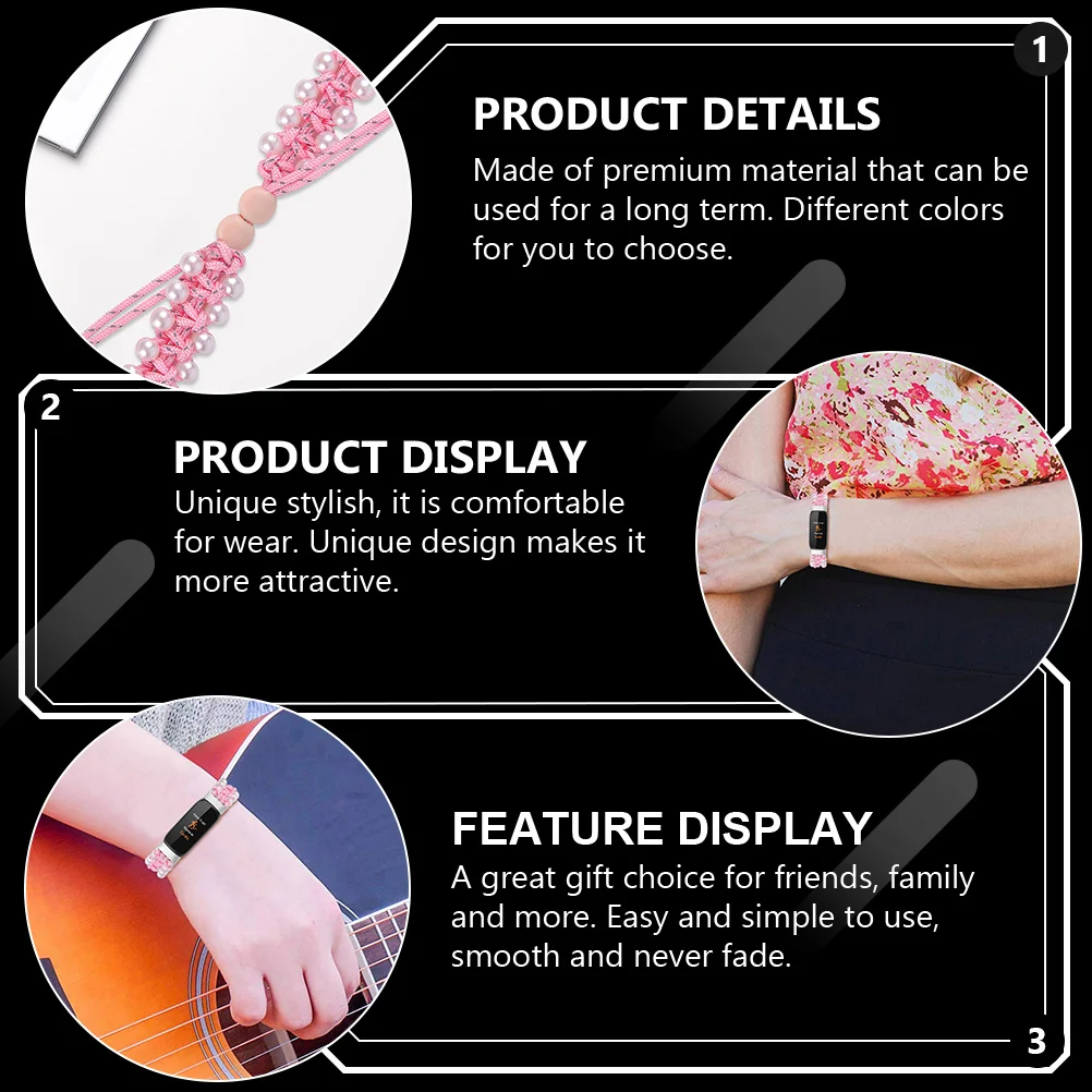 

Pearl Watchband Soft Comfortable Stylish Replacement Compatible Smart Watch Bracelet Wristband Watch Strap