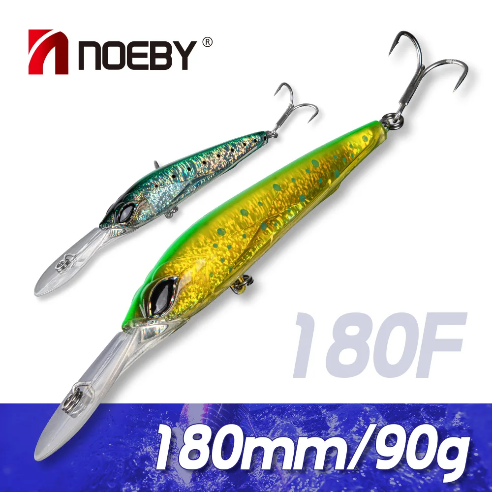 

Noeby Trolling Minnow Fishing Lure 180mm 90g Floating Wobbler Sea Boat Artificial Hard Bait GT Tuna Saltwater Fishing Tackle