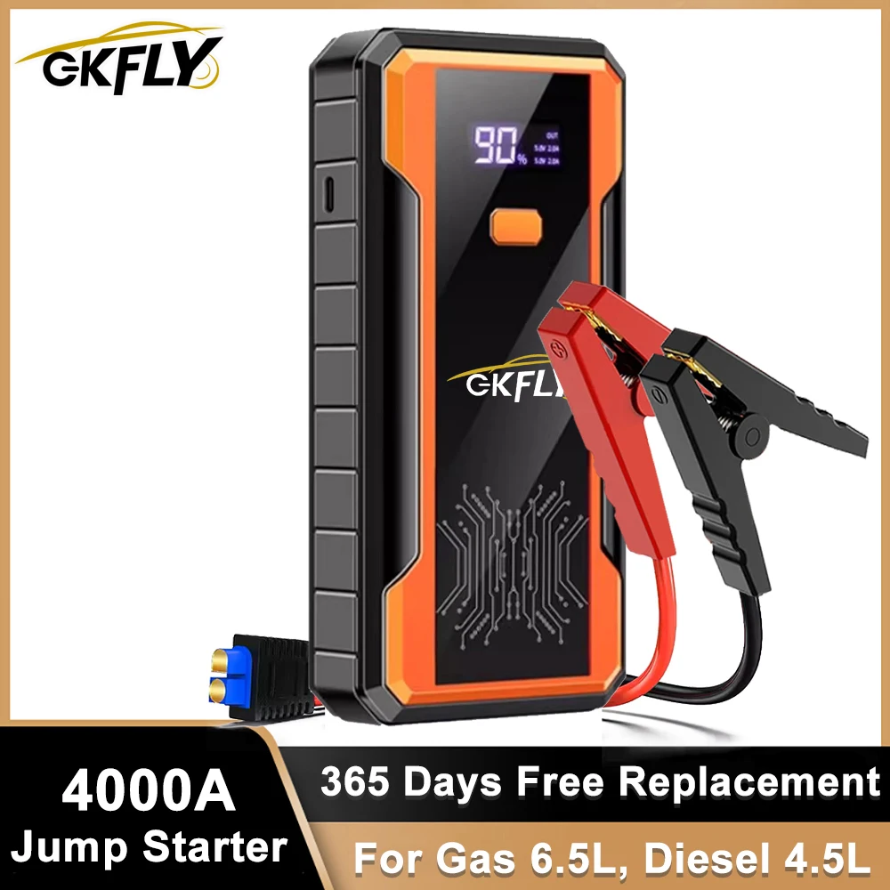 GKFLY High Power 4000A Auto Jump Starter 12V Startapparaat Power Bank Benzine Diesel Auto Batterij Booster Oplader Auto starter