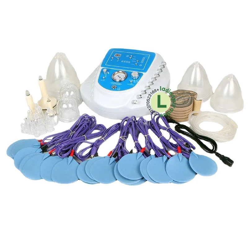 Biological Microcurrent Massager Physiotherapy dredge Meridian Breast Enhancement Slimming Shaping Lymph Drainage Vacuum Cupping