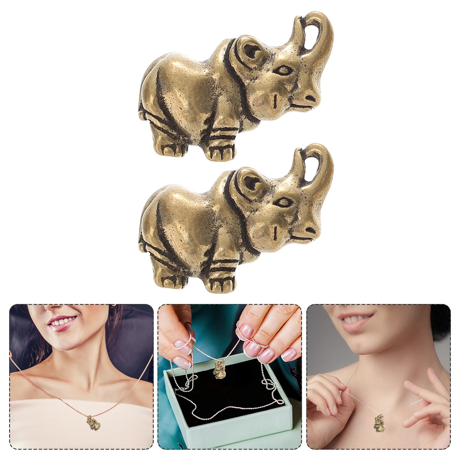 Rhinoceros Copper Ware Desktop Decoration Tabletop Adornment Exquisite Brass Delicate Household Furnishing Home Adornments