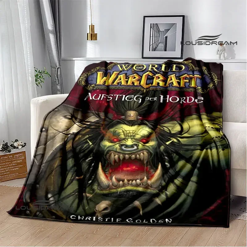 Game World of Warcraft Printed Blanket Kids Warm Flannel Soft and Comfortable Blankets Home travel blanket birthday gift