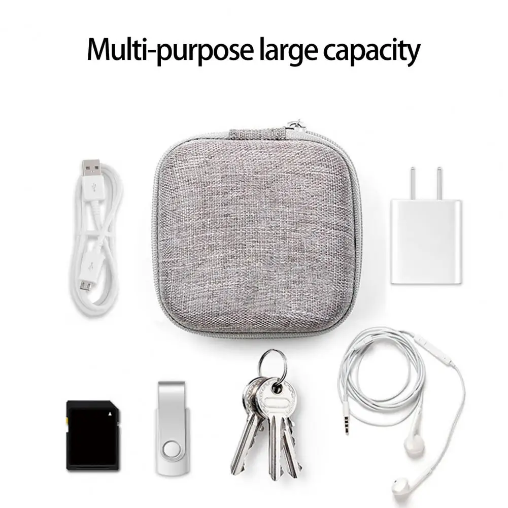 Convenient Earphone Carrying Case Wear-resistant Mesh Pocket Impact Resistant Earphone Case Organization