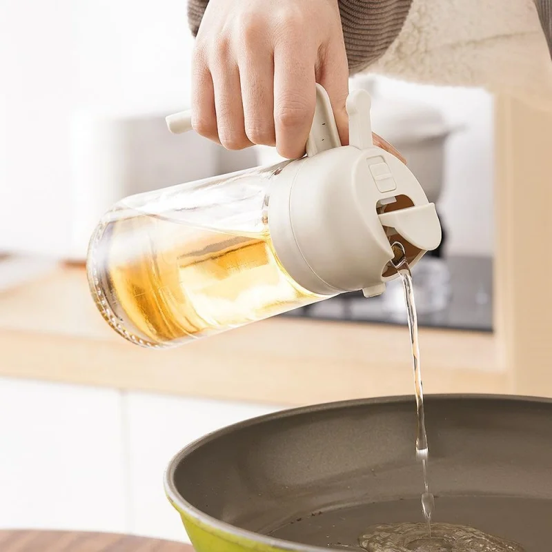 2in1 500ml Kitchen Spray Oil Dispenser Oil Cruet Bottle Oil Spray Kitchen Utensils for Kitchen Barbecue Oils Sprayer Container