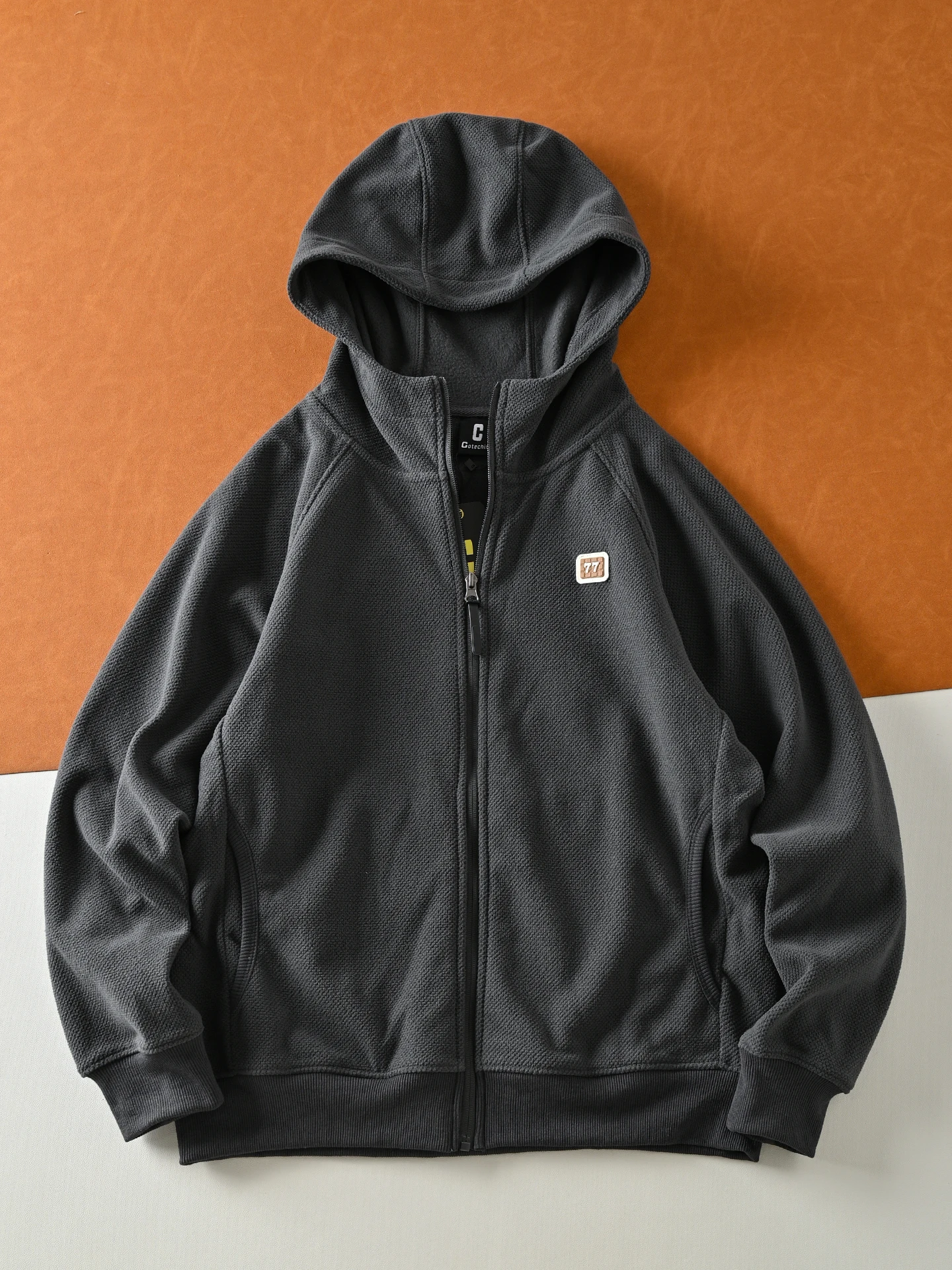 

Double-Sided Fce Windproof Warm Casual Loose Men's Sweatirt Autumn Winter Thiened Spor Leisure Hooded Zipper Sle