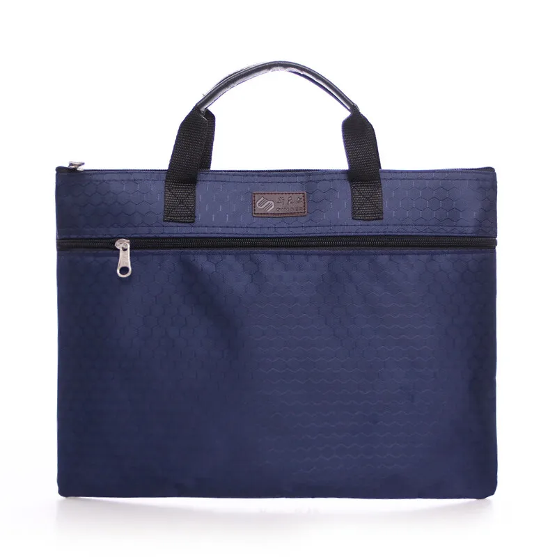 

（SIMOER）312 Blue Lack Computer Briefcase File Bag Portable Data Conference Bags Document Handbag Customized Printing