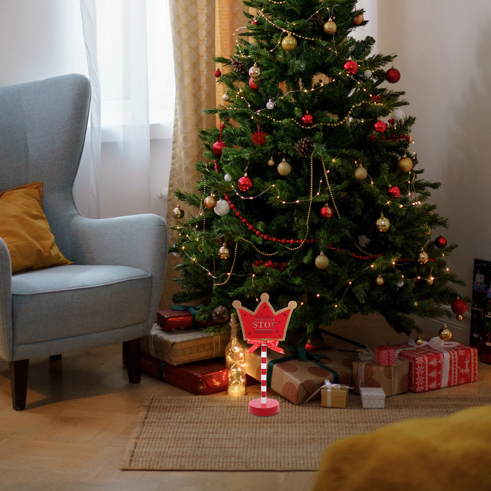 Christmas Decorative Lamp Wood Xmas LED Light for Tabletop Porch Home Decor Festive Night Light Indoor Room Ornament