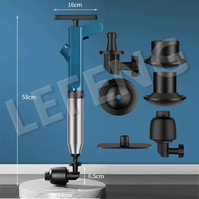 Pneumatic Pipe Plunger And Sinks Gun High Pressure Plunger Deboucher Pump Wc Dryer Ununplug Drain Unblocker Tool Toilet Unplug