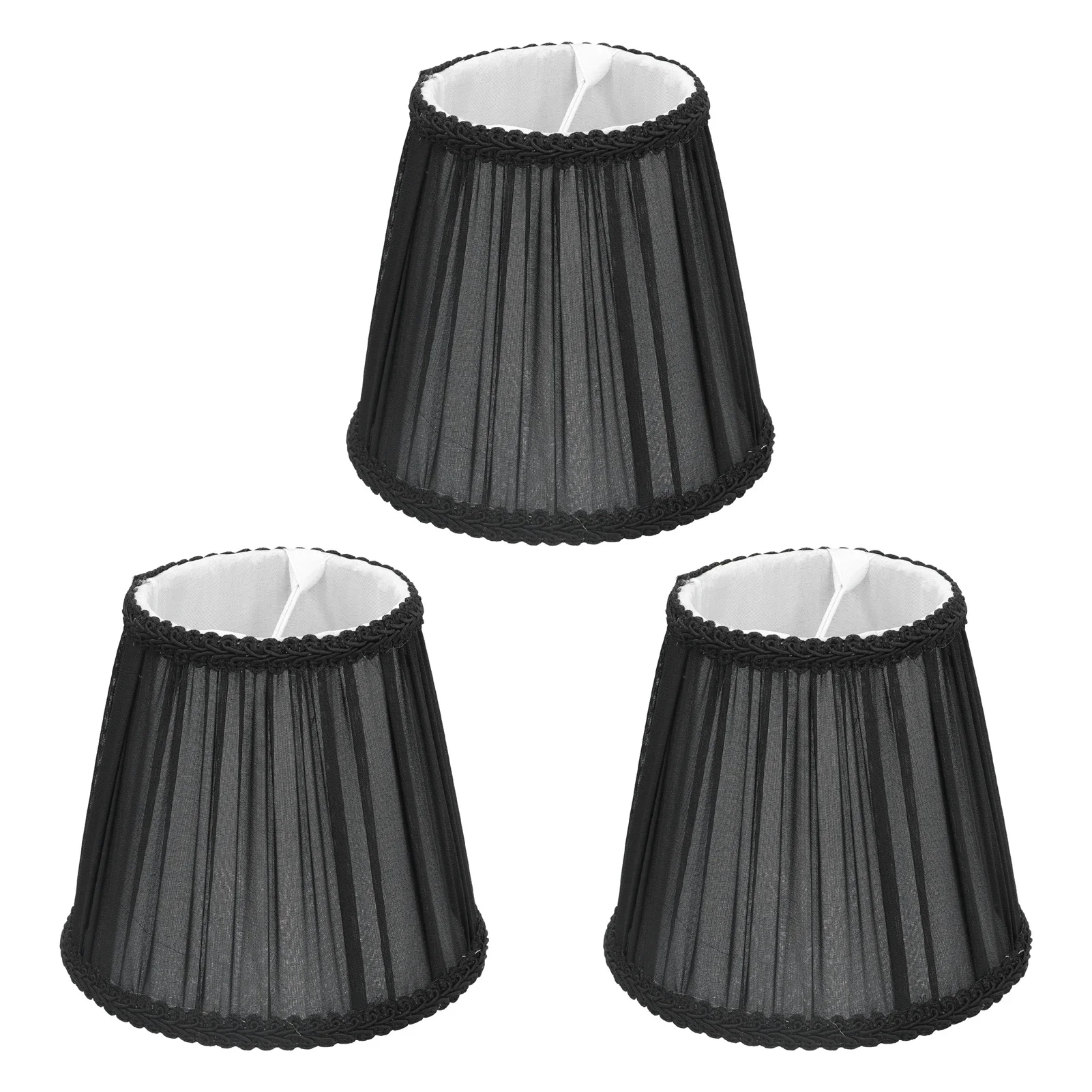 

3Pcs E14 Clip On Cloth Lamp Shade Modern Fabric Lampshade Table Light Cover for Candle Chandelier for Hotels Halls Bedrooms