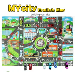 Baby Games Mat City Traffic Road Map Simulated Car Parking Lot Road Maps Waterproof Baby Climbing Playing Mats Educational Toys