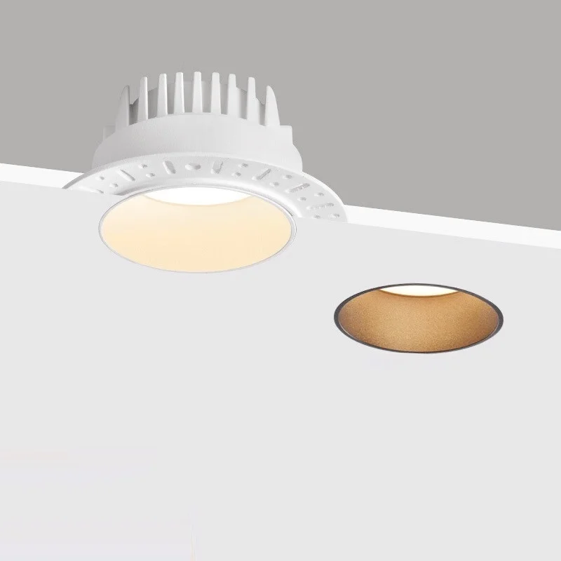 

Borderless Embedded Anti Glare COB Downlight 7W 10W 12W 15W AC110V 85-265V Spotlight Ceiling Lamp, Suitable For Hotel And villa