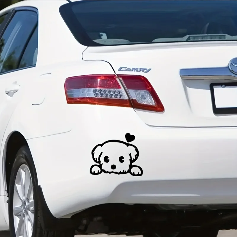 2pcs Cute Cartoon Dog Car Motorcycle Off-road Truck Window Wall Act The Role Of Stickers Rearview Mirror Sticker