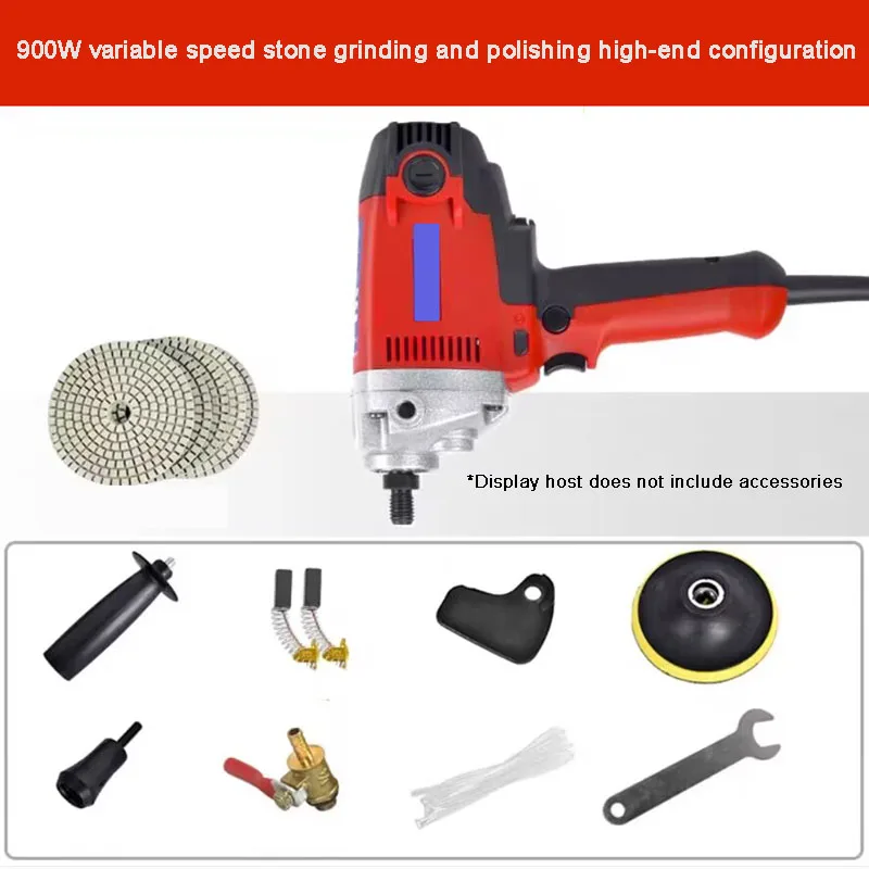 Variable Speed Water Mill Electric Water Injection Sander Polisher Marble Granite Concrete Stone Wet Polisher 900W 220V