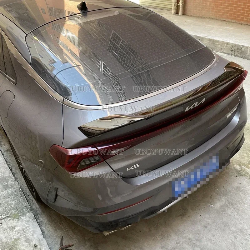 UBUYUWANT For Kia Optima K5 2019-2022+ K5 DL3 Spoiler ABS Plastic Gloosy Black Rear Trunk Lip Spoiler Car Tail Wing Decoration