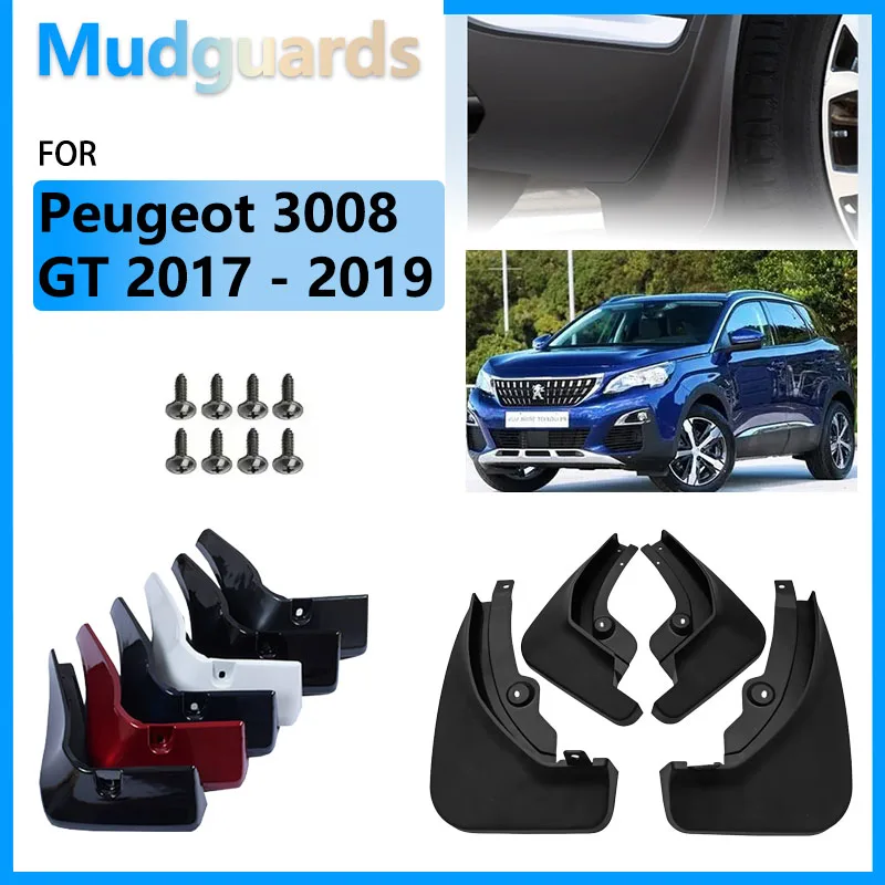 

Auto Mud Flaps For Peugeot 3008 GT 2017 2018 2019 Mk2 Accessories Mudguards Car Front Rear Wheel Splash Guards Fender Sticker