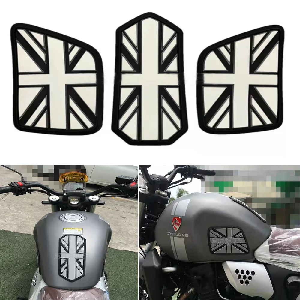 

Motorcycle Accessories Side Fuel Tank Pads Protector Stickers Knee Grip Traction Pad FOR zongshen Cyclone RE3 TC401 TC380 400cc