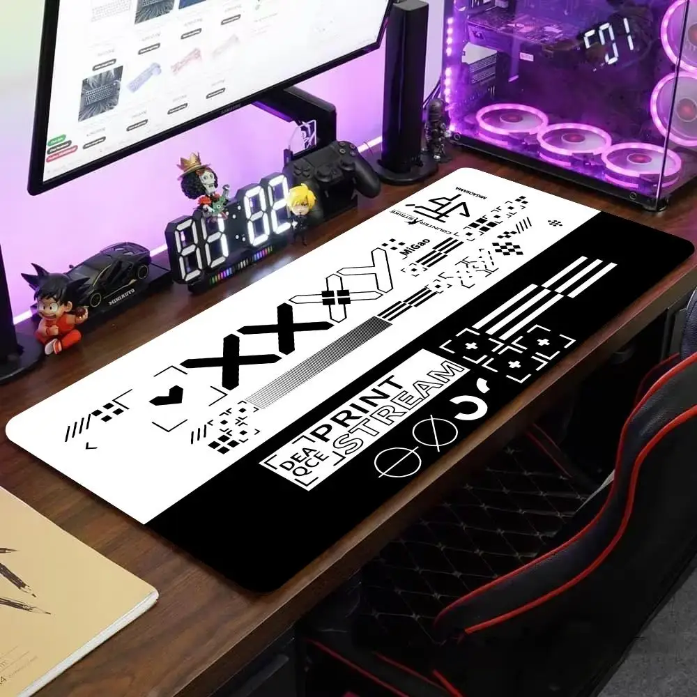 

90x40 см большой коврик для мыши Art Desk Pad Printstream игровой коврик для мыши Нескользящий резиновый коврик Company Длинные настольные коврики XXL для Csgo
