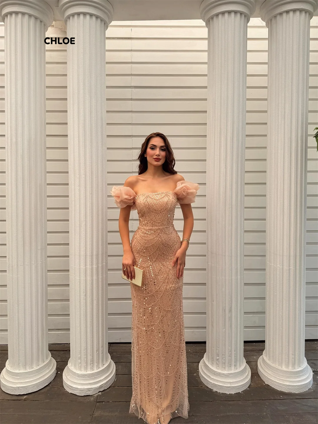 Feito sob encomenda vestido de baile vestido de noite sereia mulher fora do ombro elegante vestidos de festa de luxo manga curta roupas de baile 2025