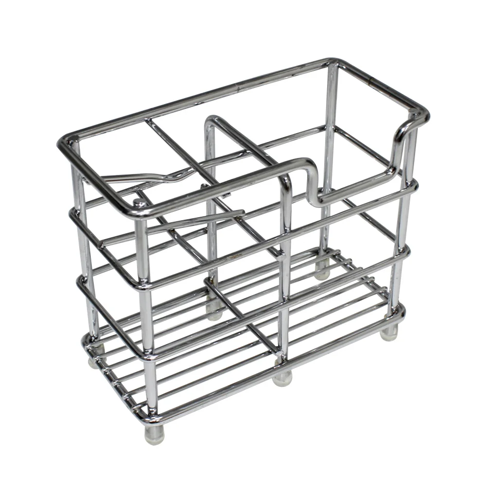 

Stainless Steel 4 Slot Toothbrush Holder Toothpaste Rack for Bathroom Organizer Countertop Storage Ventilated Drainage Anti Rust