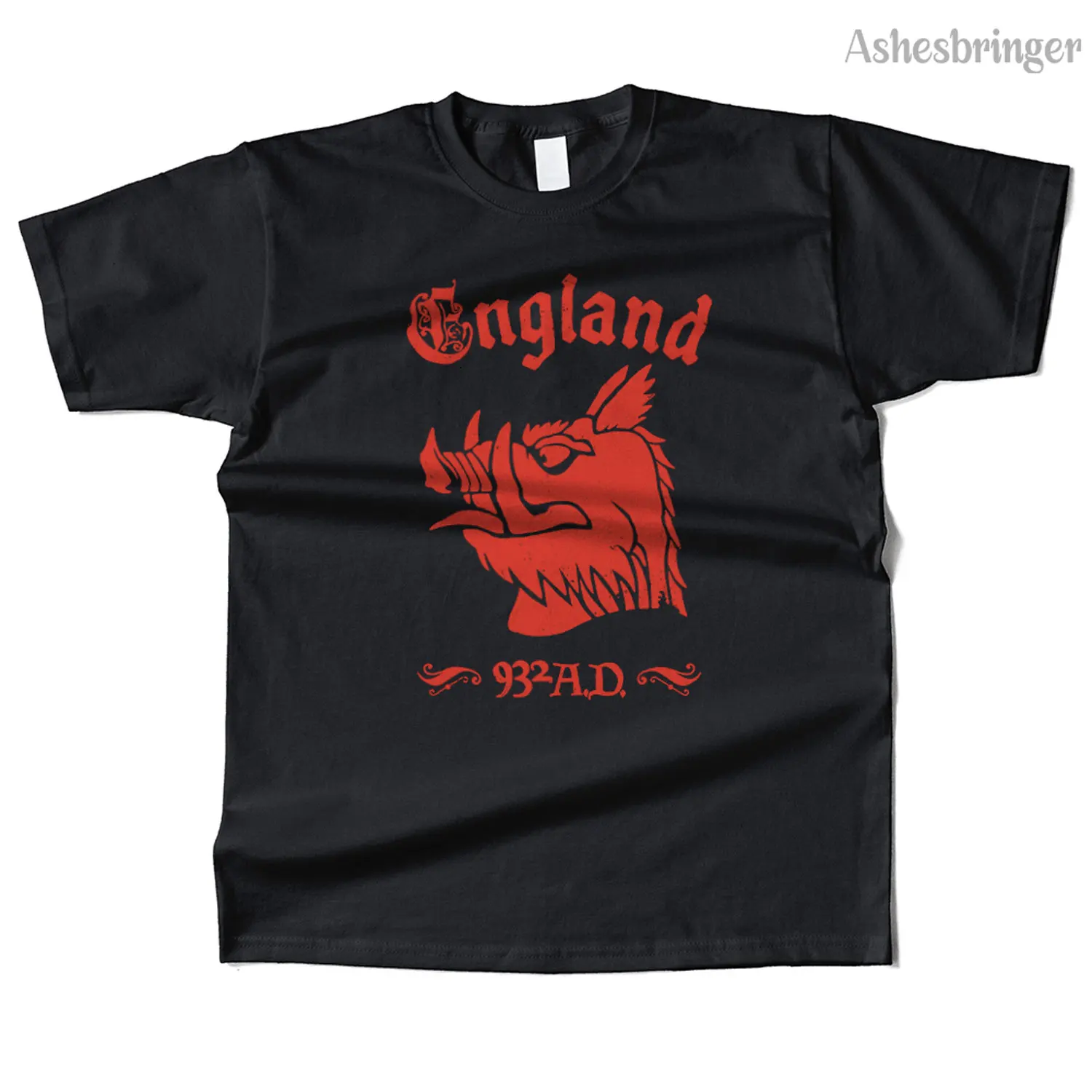 Mens Cotton England 932 AD Graphic High Quality T Shirt Street Casual Style Tee for Men and Women