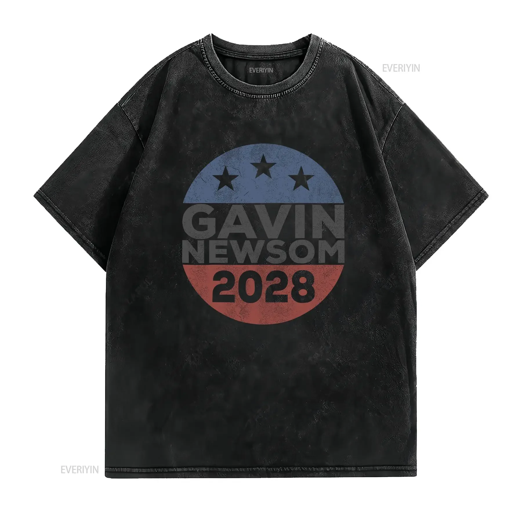 Gavin 2028 Retro Newsom For President T Shirt SweaT vintage Washed Slightly graphic Breathable Stylish Stretched homme vintage