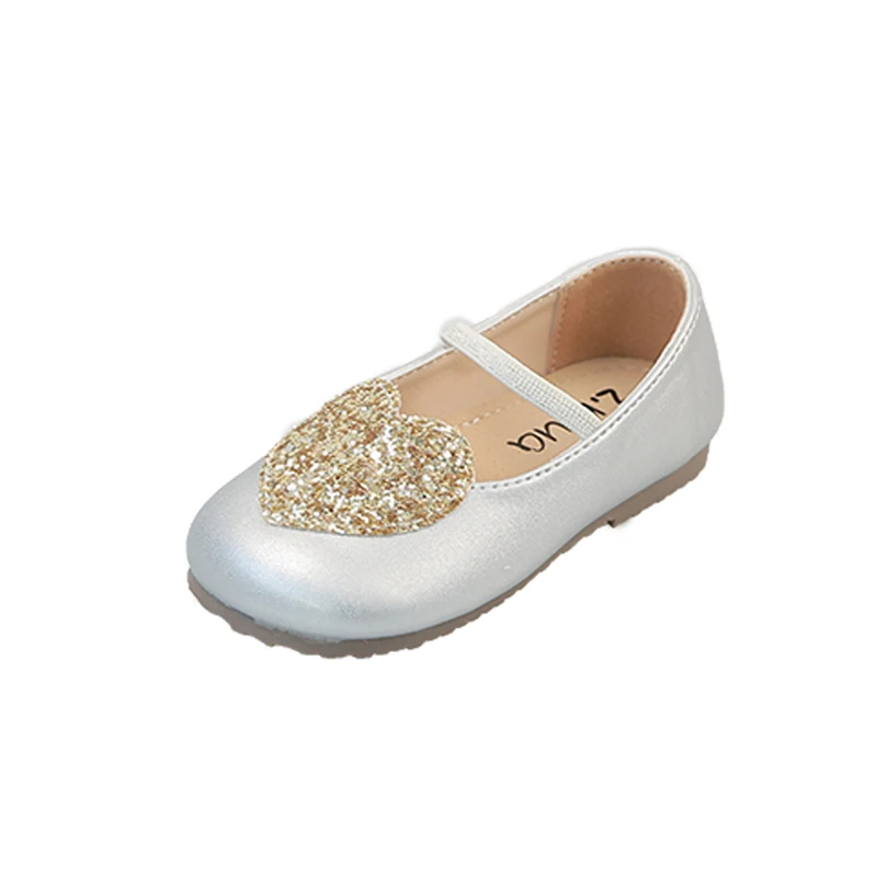 Kids Girls Shoes Glitter Sequin Girls Dress Shoe PU Leather Sparkle Princess Shoe Mary Jane Flats