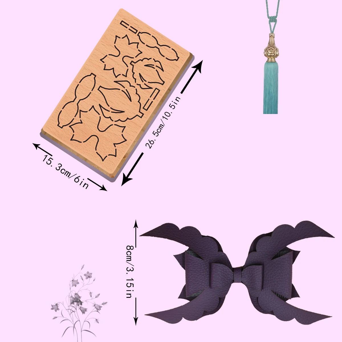 

Форма для вырезания кожи в виде банта, 8 см, для ножа или вырубной машины, для рукоделия и DIY-проектов