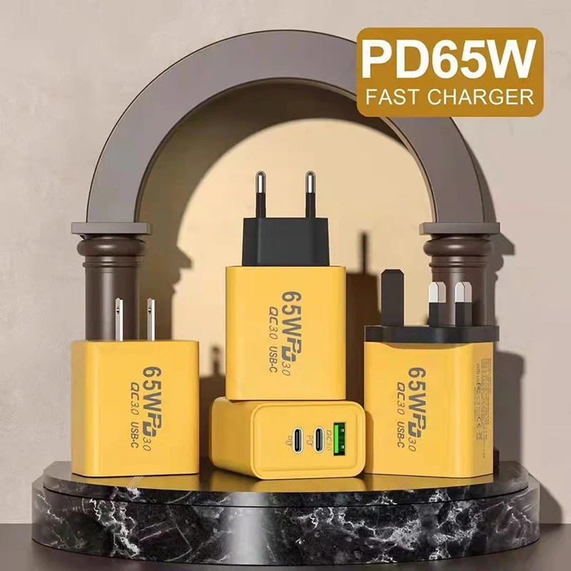 PD 65W 충전기 USB C 고속 충전 빠른 충전 3.0 iPhone 15 14 용 유형 C 충전기 어댑터 Xiaomi Samsung Wall Charger New