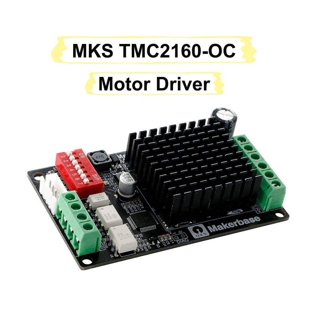 

Makerbase MKS TMC2160-OC Драйвер шагового двигателя привод для разрыва TMC2160 шаговый двигатель двухфазный гибридный контроллер Запчасти для 3D-принтера