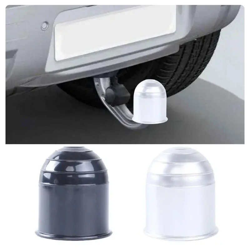 Universal 50MM Trailer Ball Cover Black Tow Bar Hitch Protection Cap Dust‑Proof Accessory for Car Exterior Styling Replacement