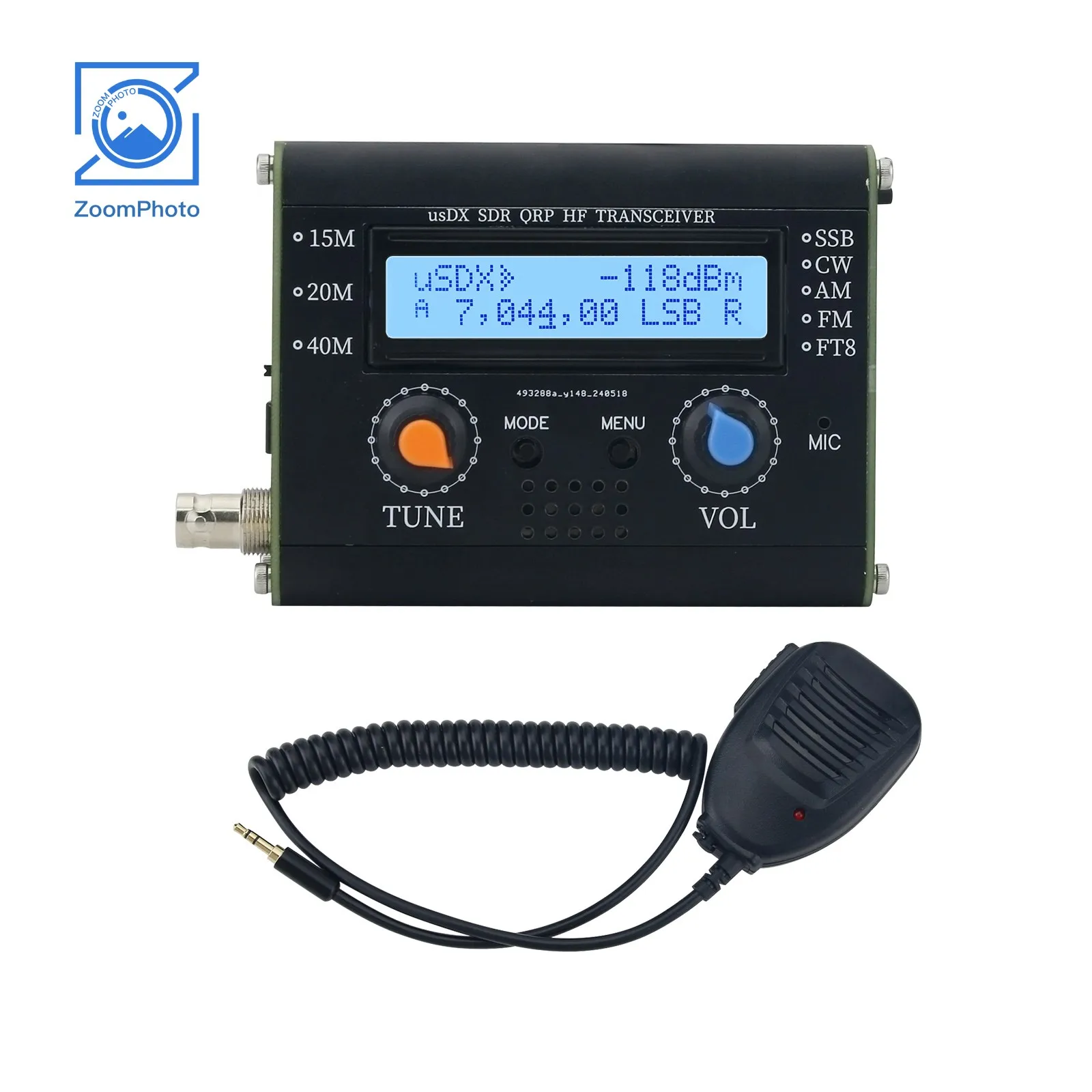 

5W usDX SDR QRP Transceiver QCX-SSB to SSB 3-Band All Mode HF Transceiver with Handheld Microphone withi or without Morse Key