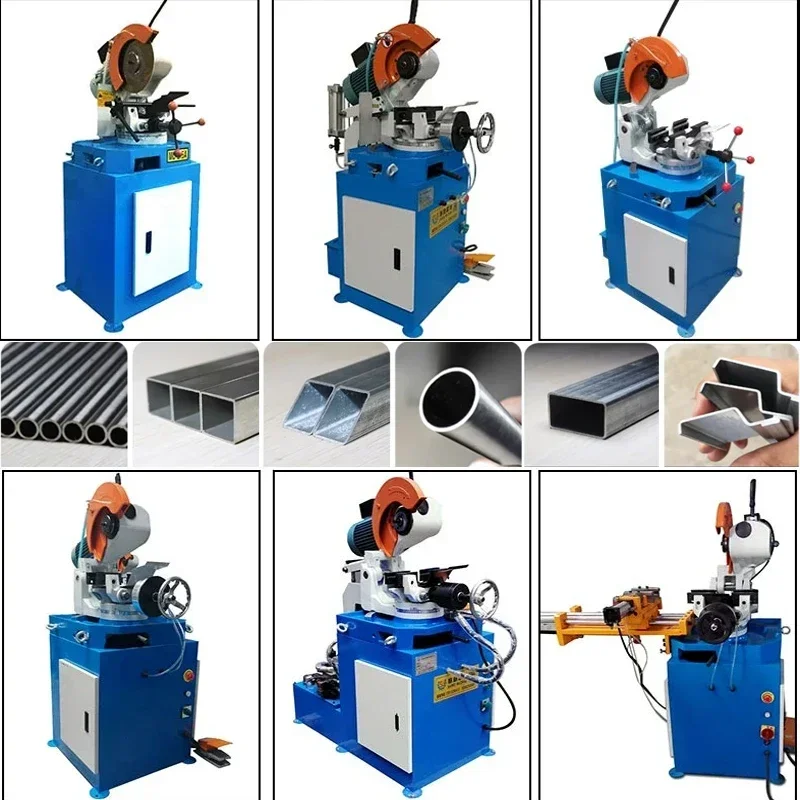Semi-Automatic Pipe Cutting Machine Blade round Square Rectangular Cutting No Burr for Metal Workshops
